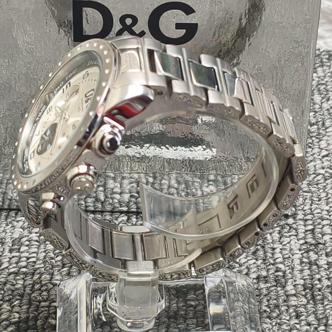 ♥️ 動作品 D&G クロノグラフ 腕時計 シルバー NAVAJO