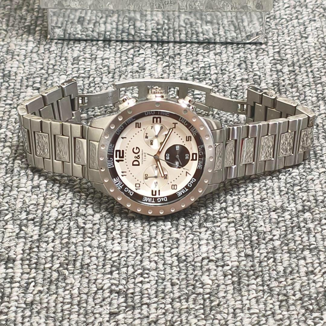 ♥️ 動作品 D&G クロノグラフ 腕時計 シルバー NAVAJO