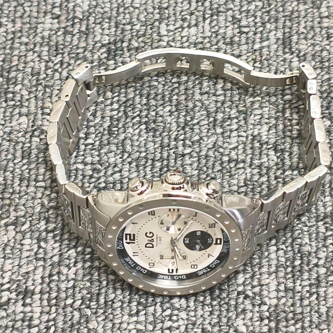 ♥️ 動作品 D&G クロノグラフ 腕時計 シルバー NAVAJO