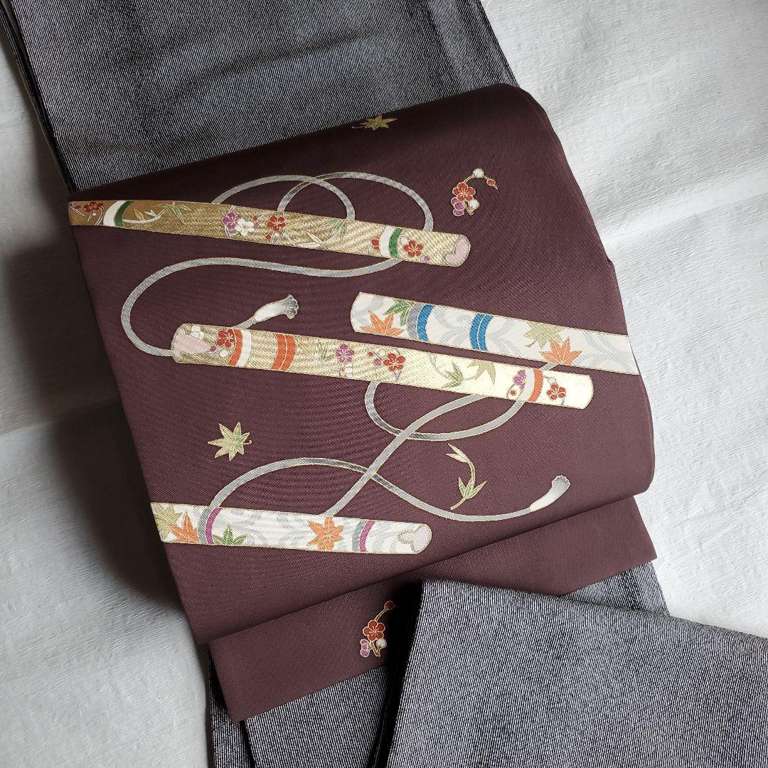 さらりと纏う浜ちりめん　極型万筋小紋