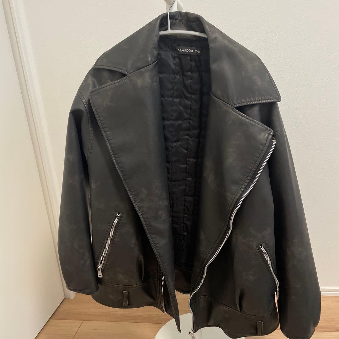 searoomlynn BIG ECOレザーライダース