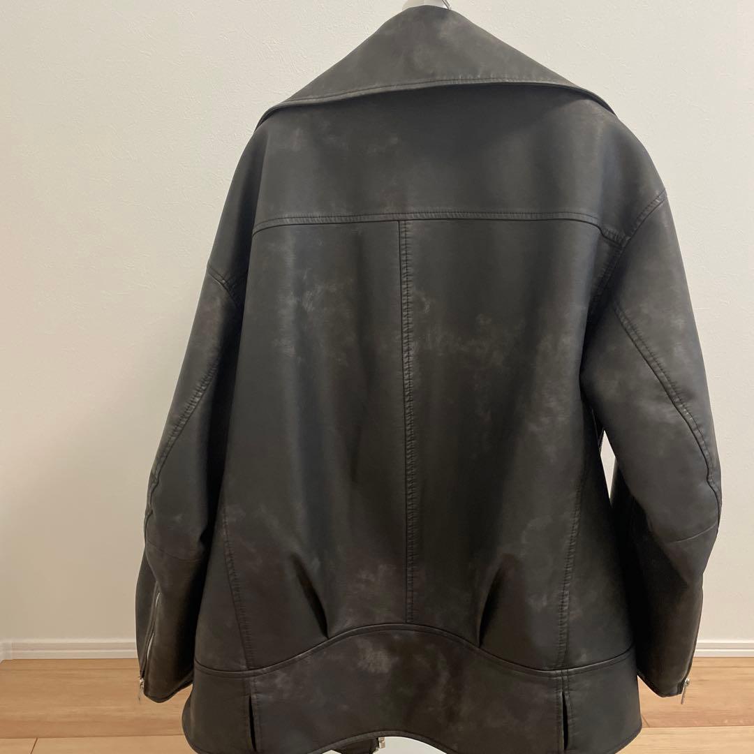 searoomlynn BIG ECOレザーライダース