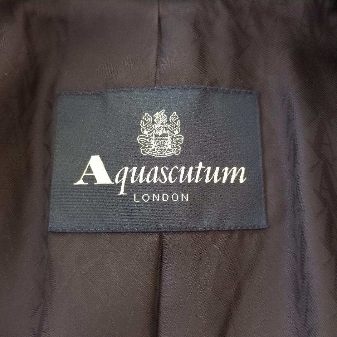 極美品　大きいサイズ　アクアスキュータム　アンゴラ混ウールコート　テーラード