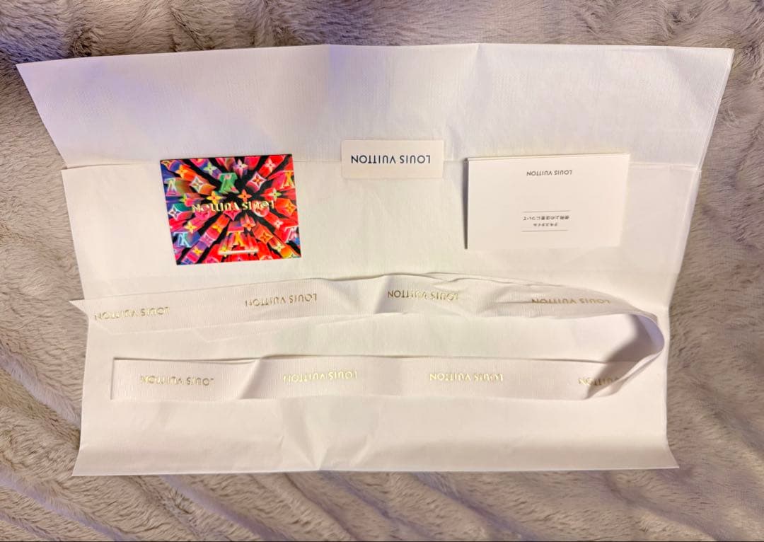 LOUIS VUITTON リバーシブルマフラー グレー ピンク