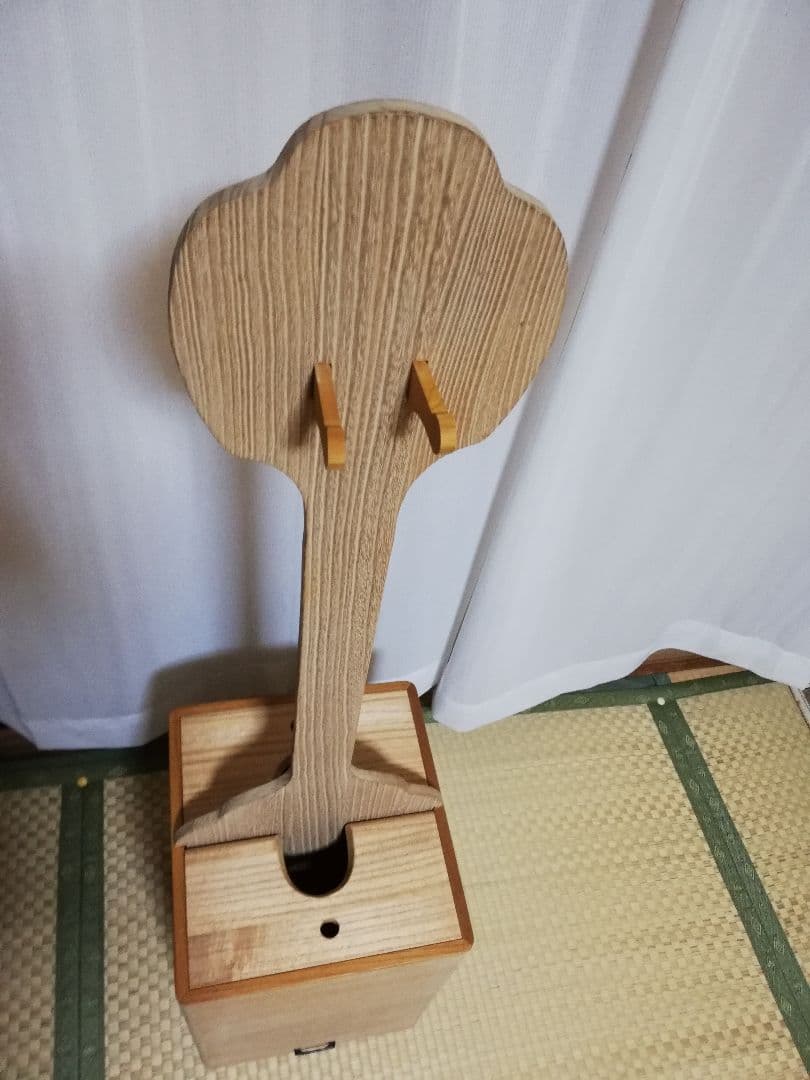 三味線　2丁用木製収納ボックス 引き出し付き