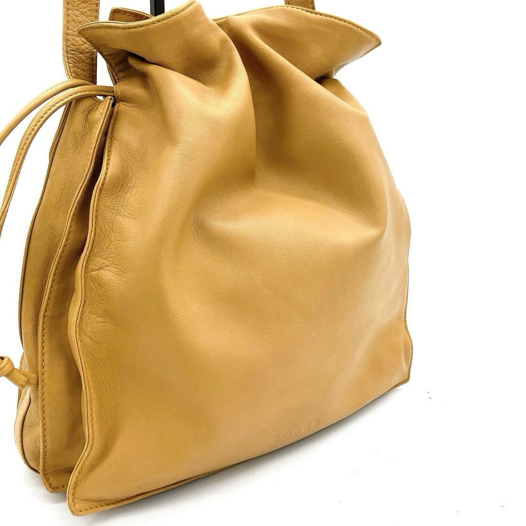 【LOEWE】フラメンコ　ショルダーバッグ　ナッパレザー　キャメル