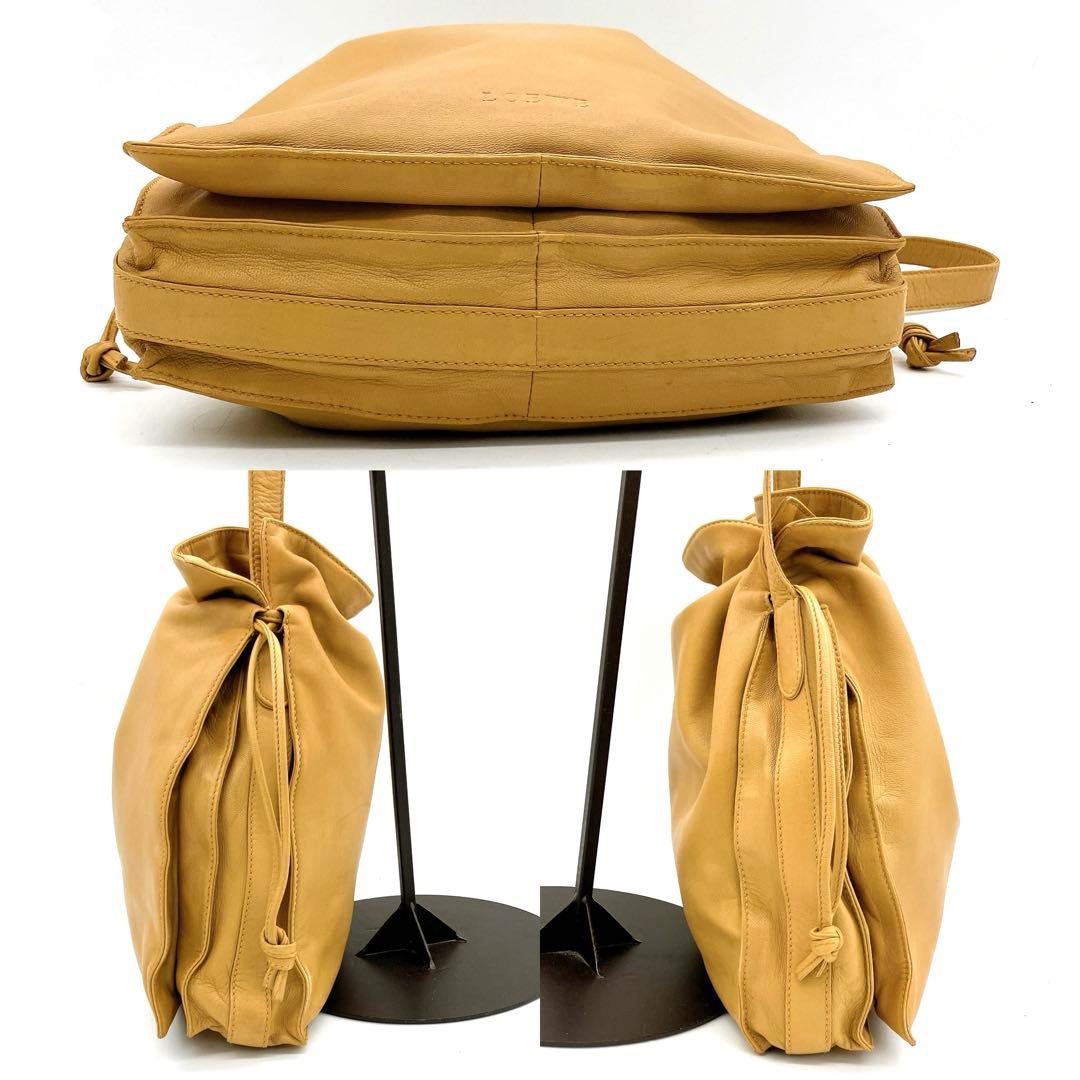 【LOEWE】フラメンコ　ショルダーバッグ　ナッパレザー　キャメル