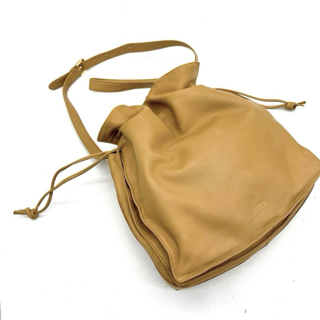 【LOEWE】フラメンコ　ショルダーバッグ　ナッパレザー　キャメル