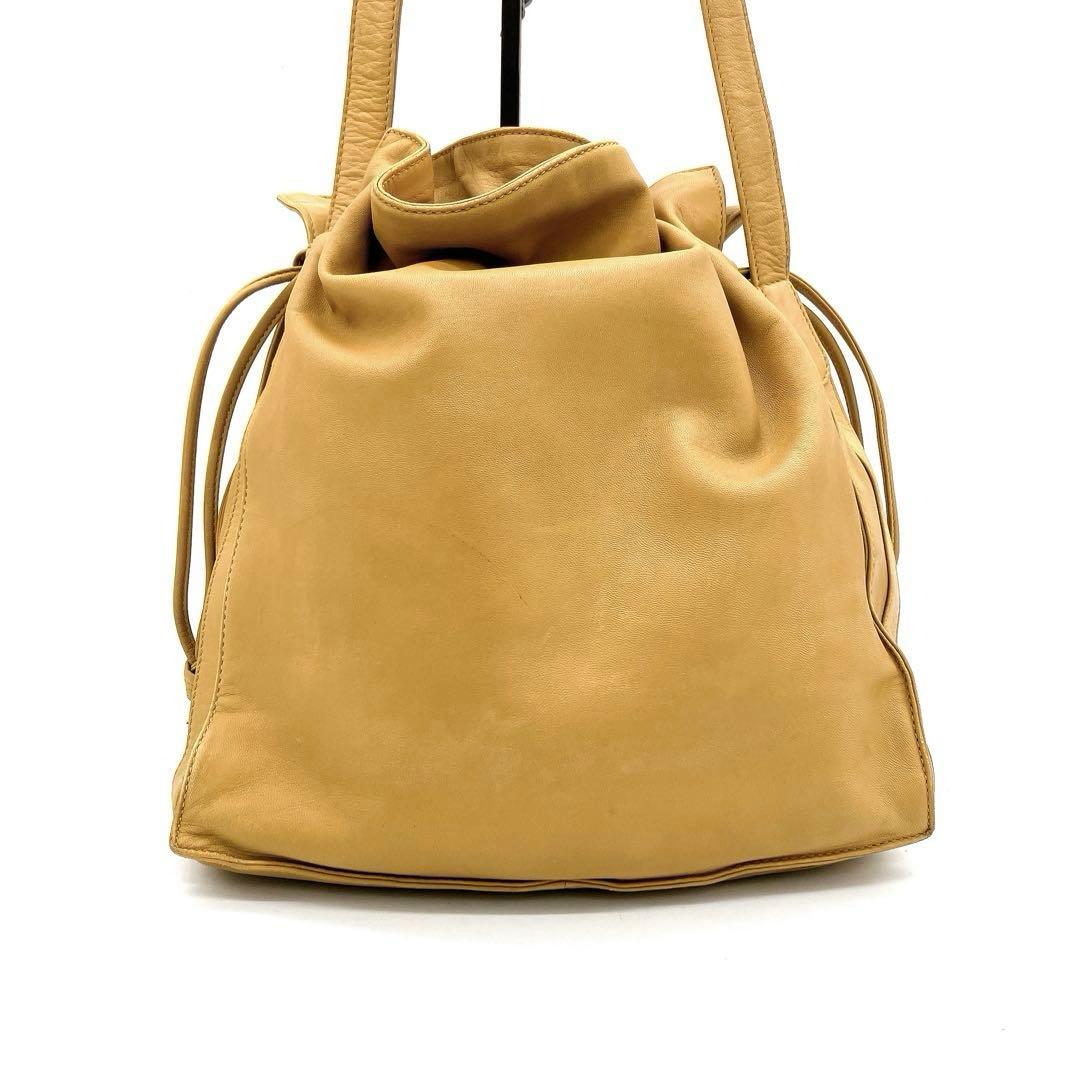 【LOEWE】フラメンコ　ショルダーバッグ　ナッパレザー　キャメル