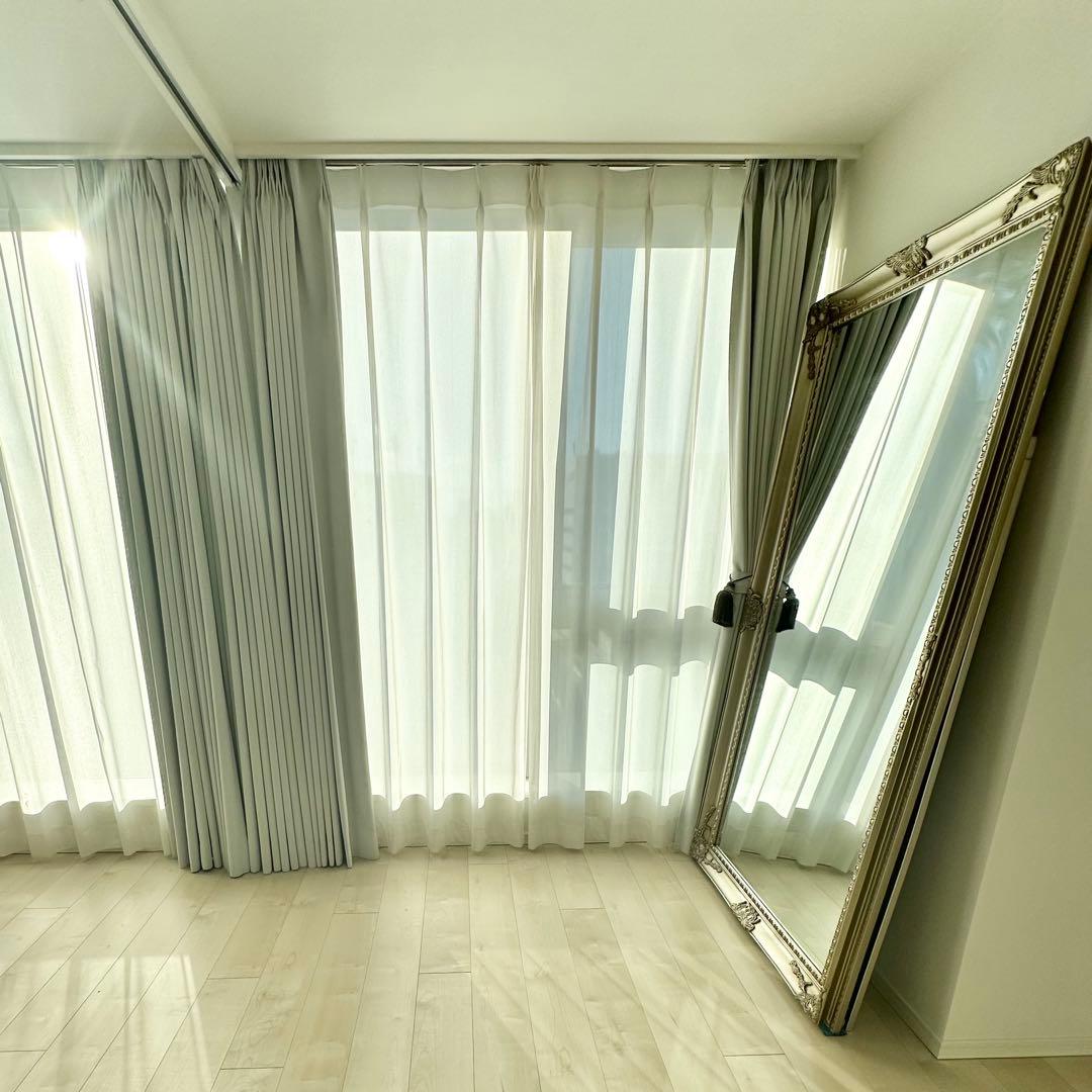 アンティーク調 全身ミラー 全身鏡 姿見 シャンパンゴールド