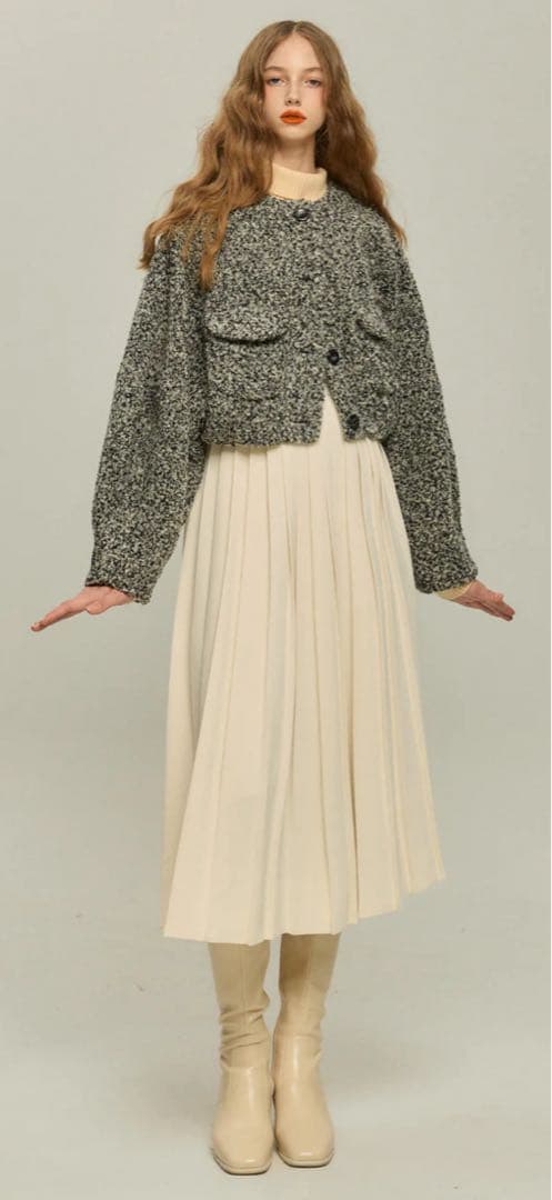 Tnewties 目と鼻と口を書き足してみた ドルマンスリーブジャケット XS