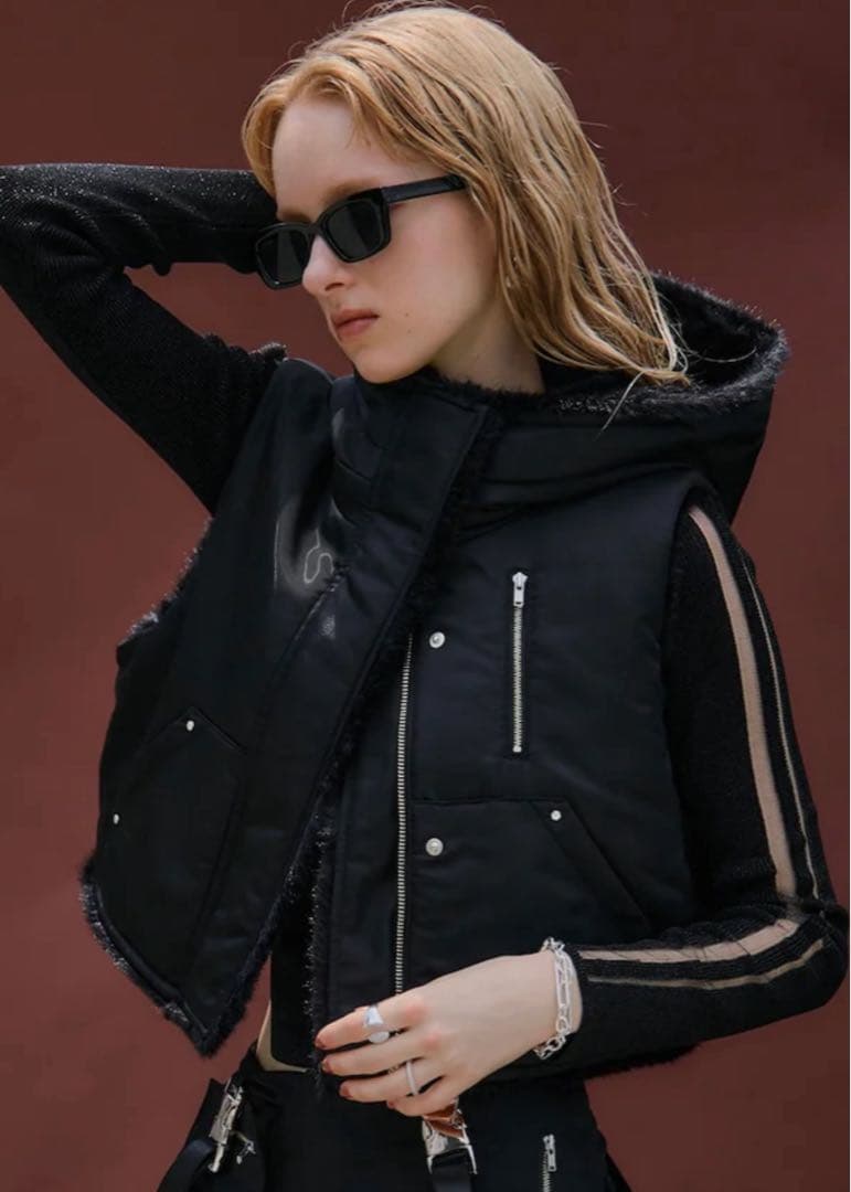 GlamLips2WAY リバーシブル ショート ベスト★NEW発売【新品】