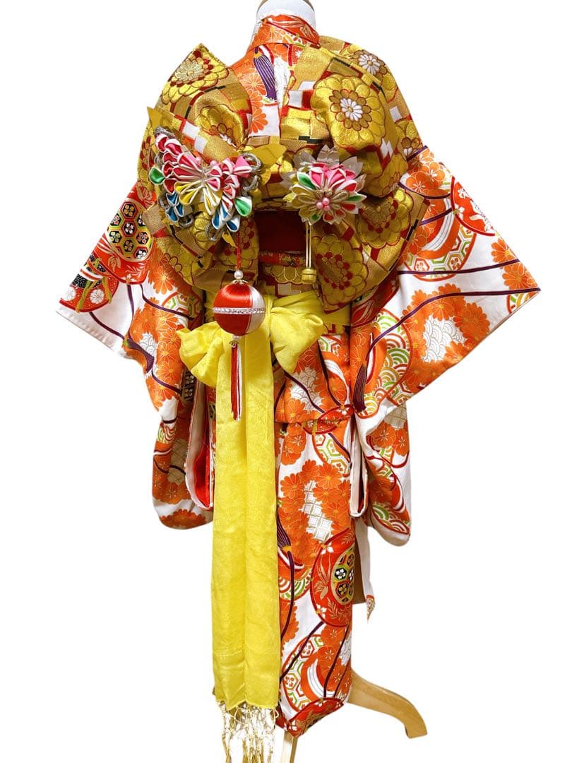 5歳用♡ 七五三　レトロ着物　女の子　フルセット　一式　アンティーク　小さめ