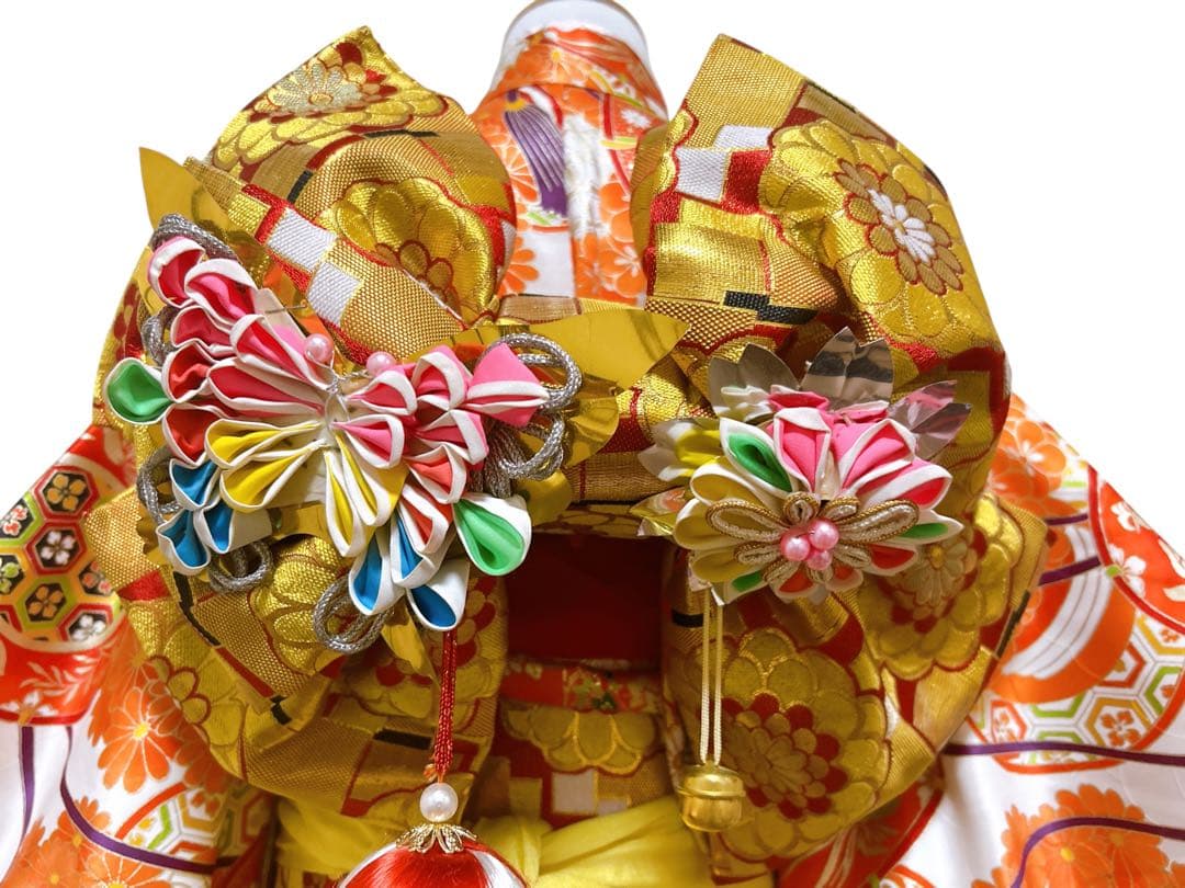 5歳用♡ 七五三　レトロ着物　女の子　フルセット　一式　アンティーク　小さめ