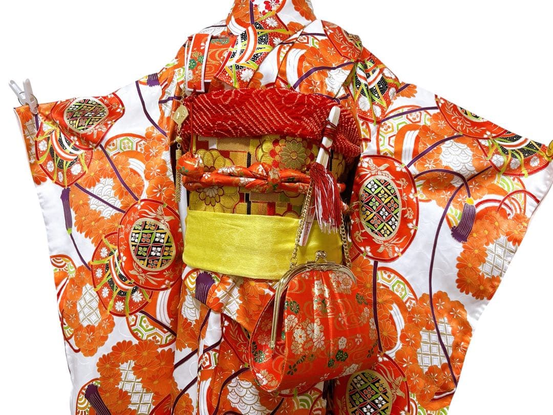 5歳用♡ 七五三　レトロ着物　女の子　フルセット　一式　アンティーク　小さめ