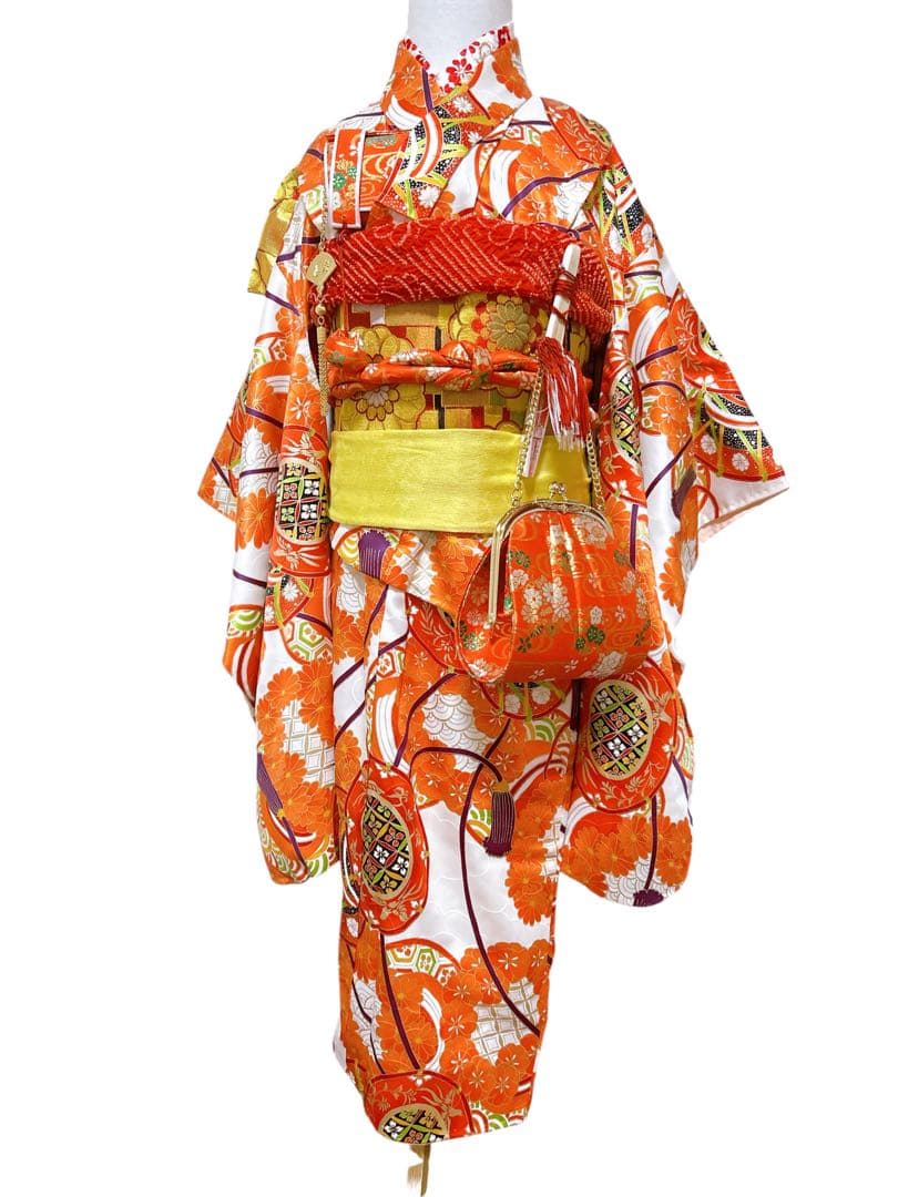 5歳用♡ 七五三　レトロ着物　女の子　フルセット　一式　アンティーク　小さめ