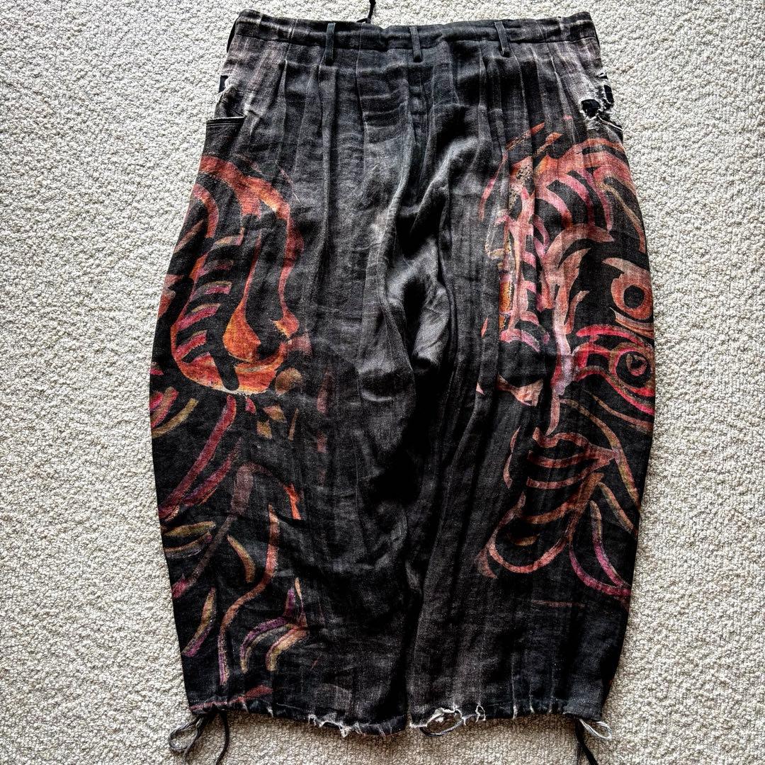 【18AW】 Yohji Yamamoto リネン　ワイドパンツ　archive