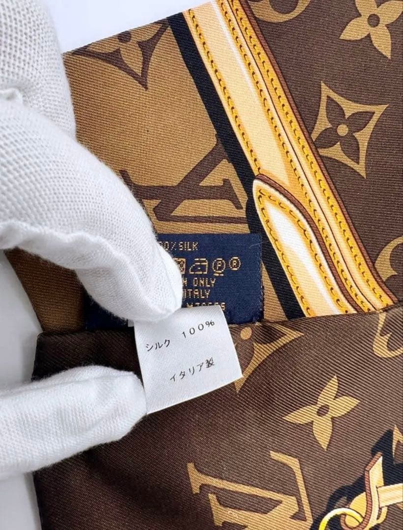 LOUIS VUITTON　スカーフ　ブラウン　モノグラム　ルイヴィトン