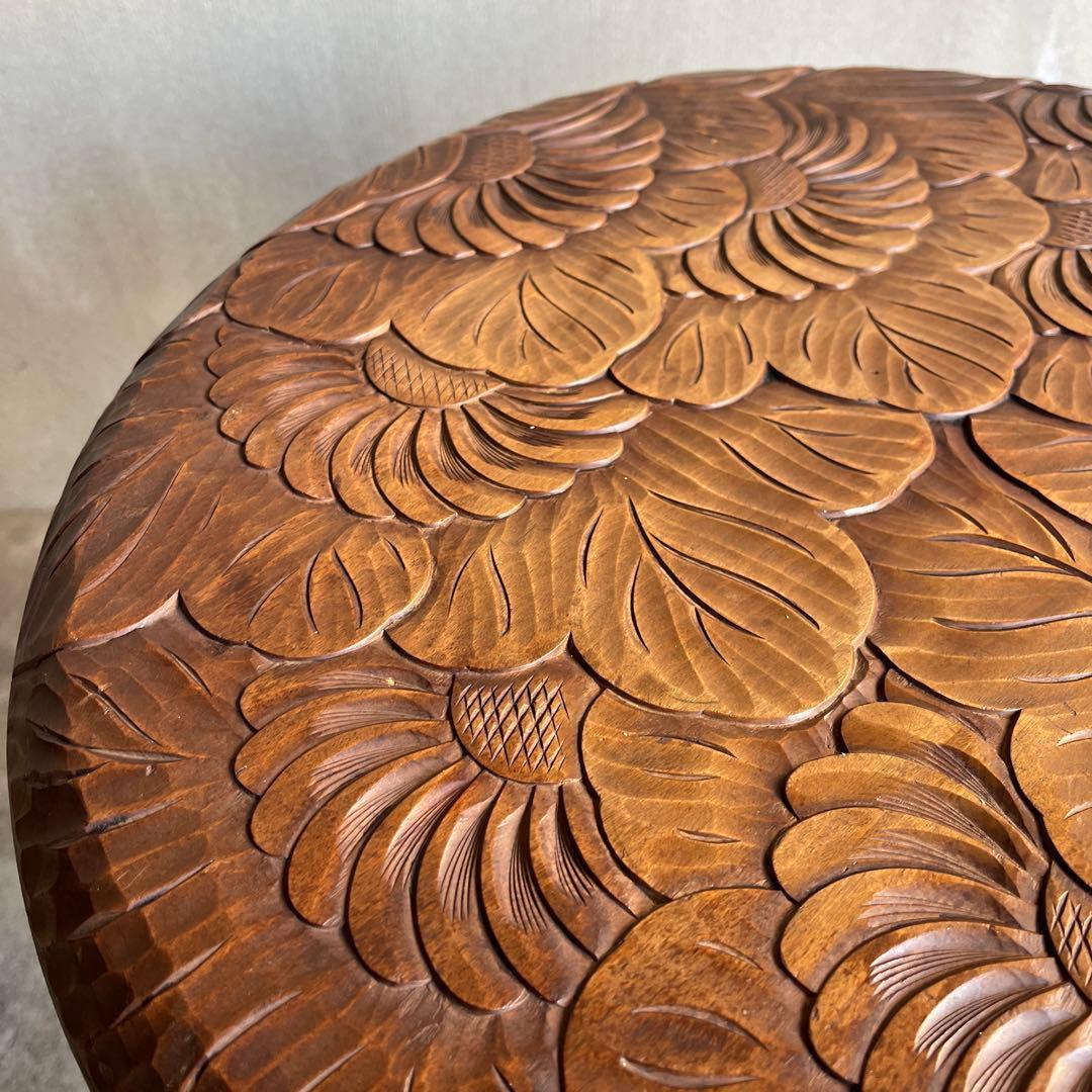 日光彫　サイドテーブル