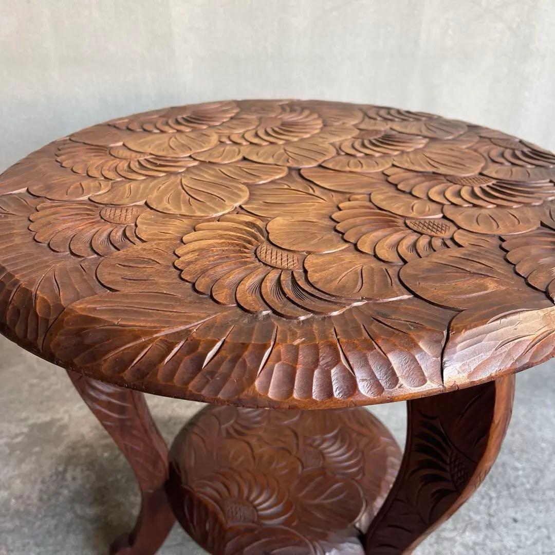 日光彫　サイドテーブル