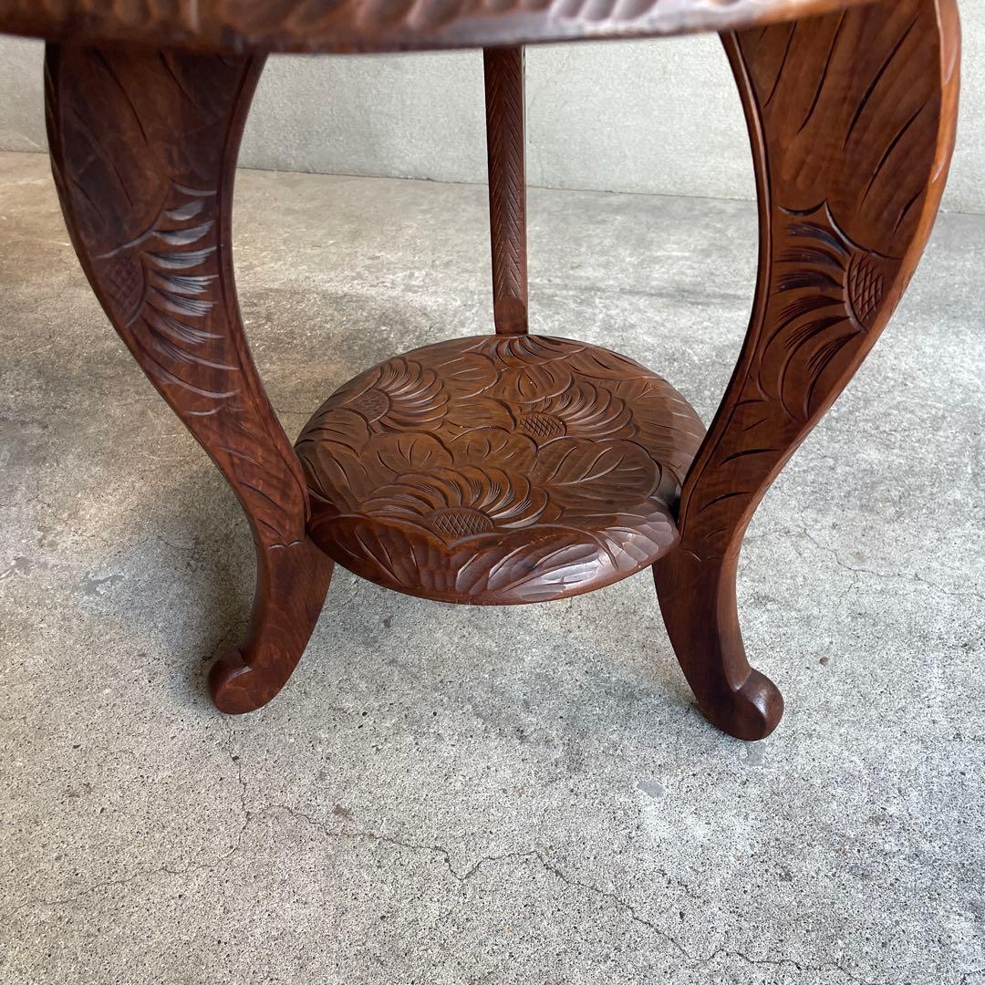 日光彫　サイドテーブル