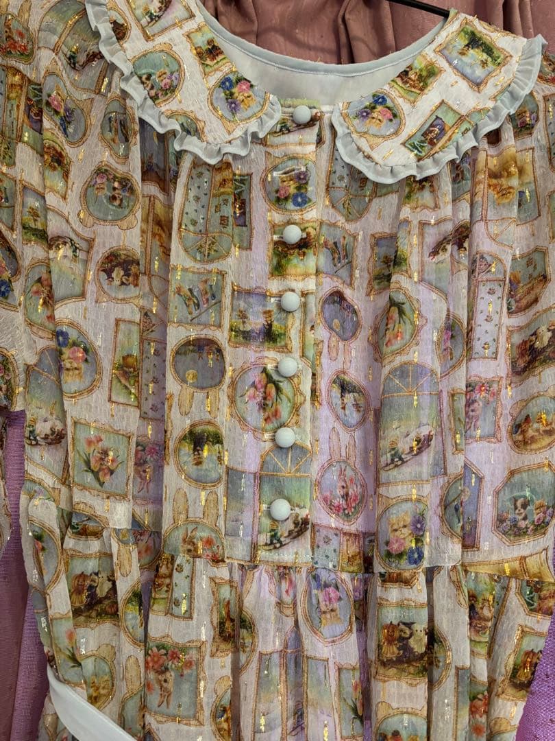 yukiemon カレンダー柄　ワンピース　ペチ無し