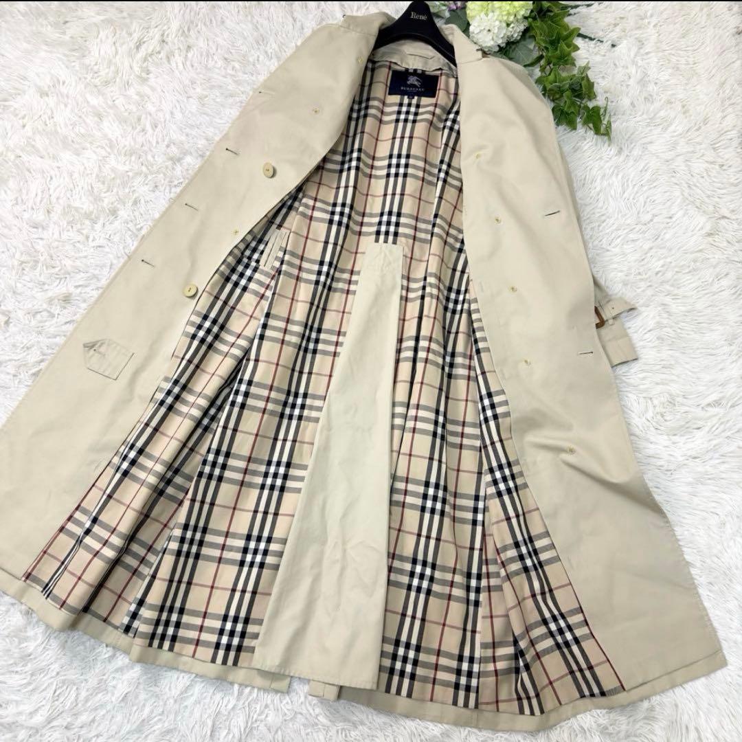 【美品/クリーニング済】バーバリーロンドン ライナー付 ロングトレンチコート