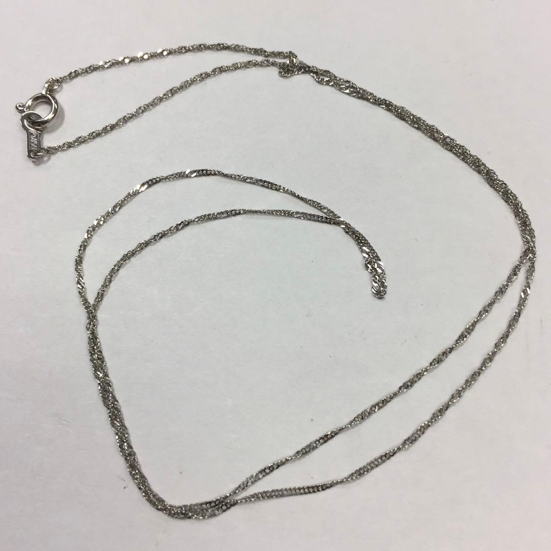 ゆーこページ　プラチナスクリューネックレス40cm