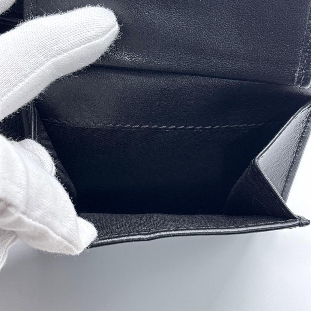 【極美品】クリスチャンディオール 2つ折り財布 グラビティ　シボ革　ブラック 黒