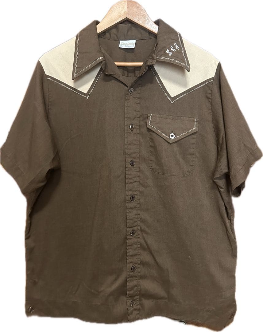 70’S KING LOUIE キングルーイ ボウリングシャツ　刺繍　プリント