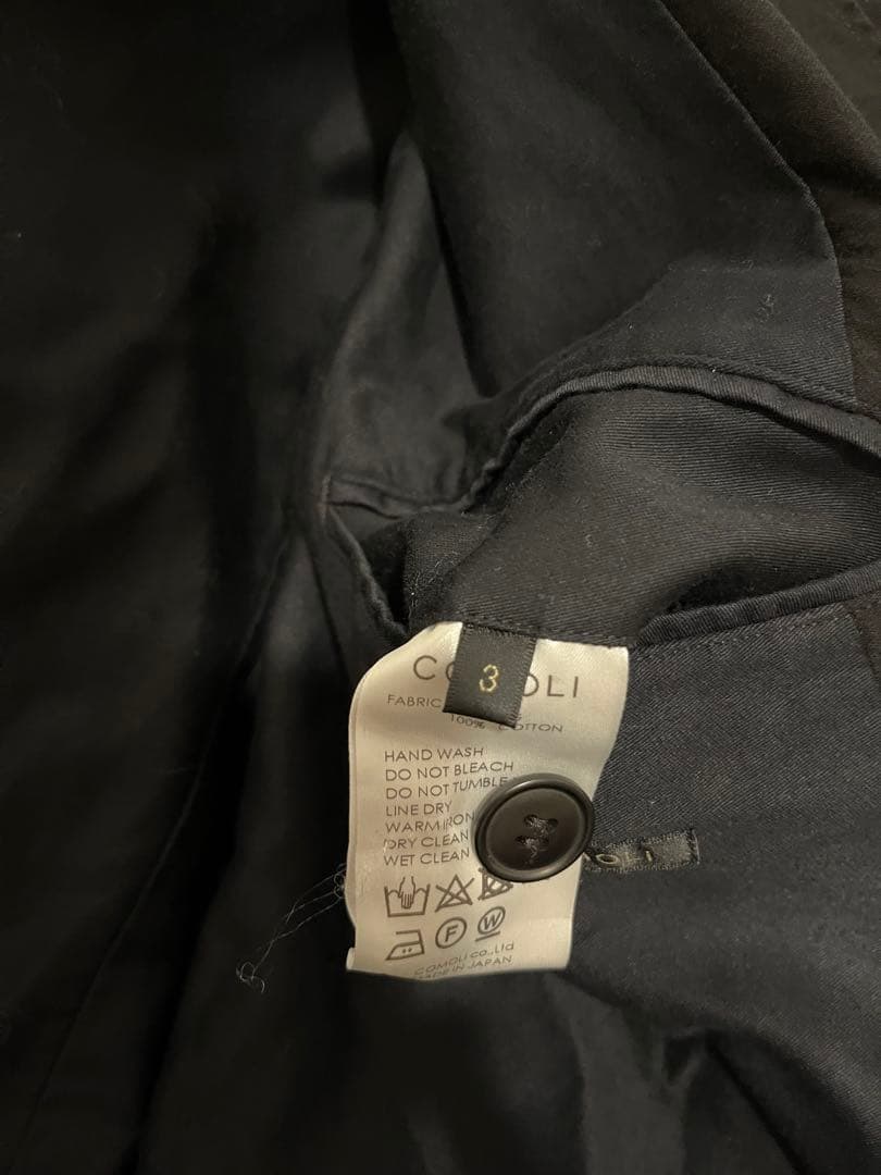 comoli コモリ 21ss コットンサテン ハンティングジャケット
