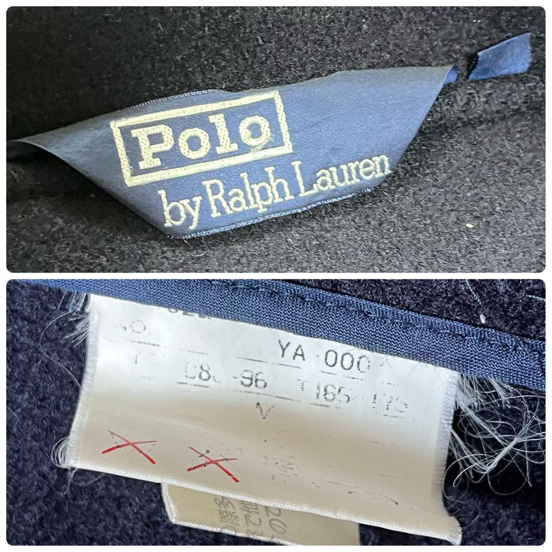 【良品】ポロバイラルフローレン　ダッフルコート　フード付き　ネイビー　日本製