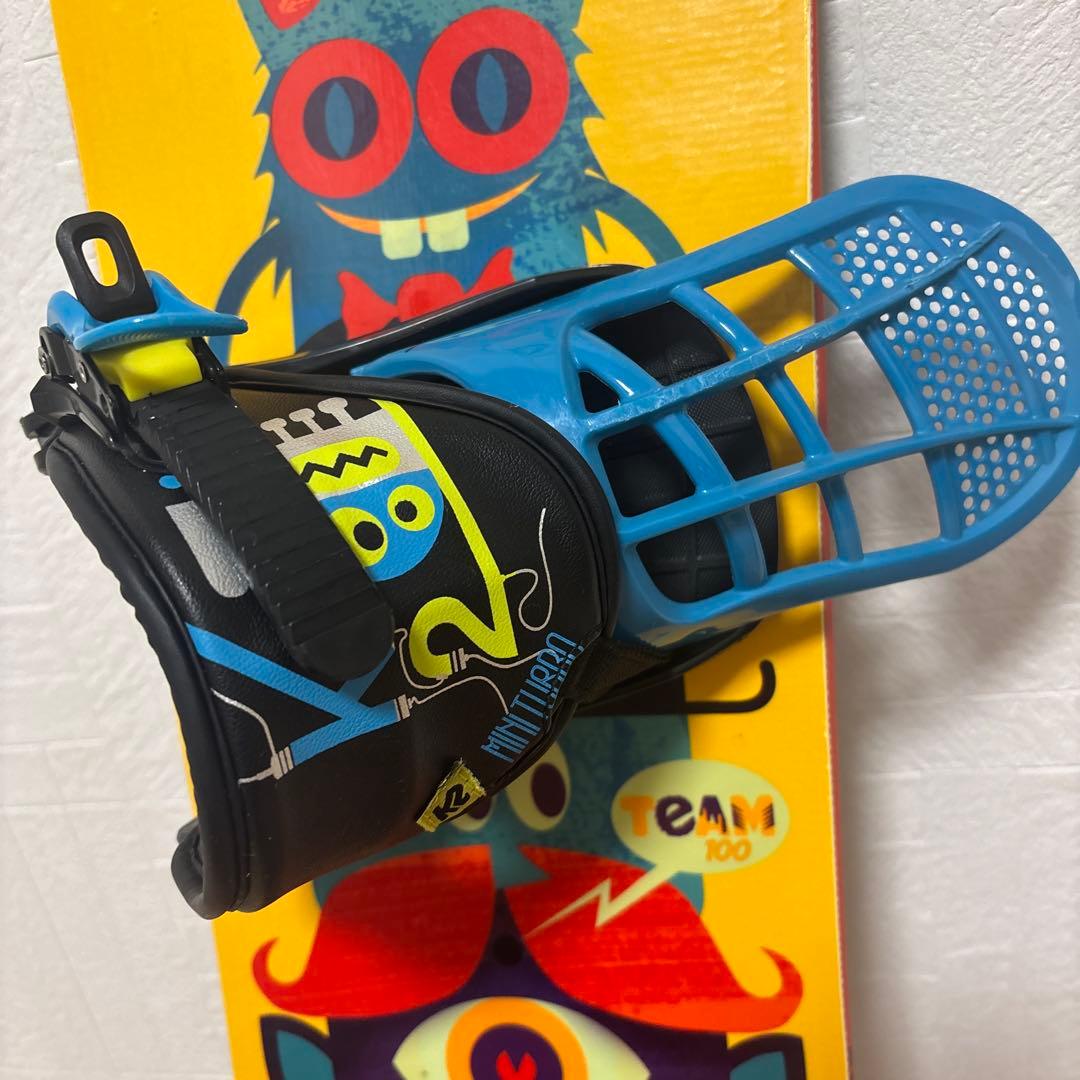 【写真追加】　サロモン スノーボード100cm　ビンディング　キッズ　2点セット