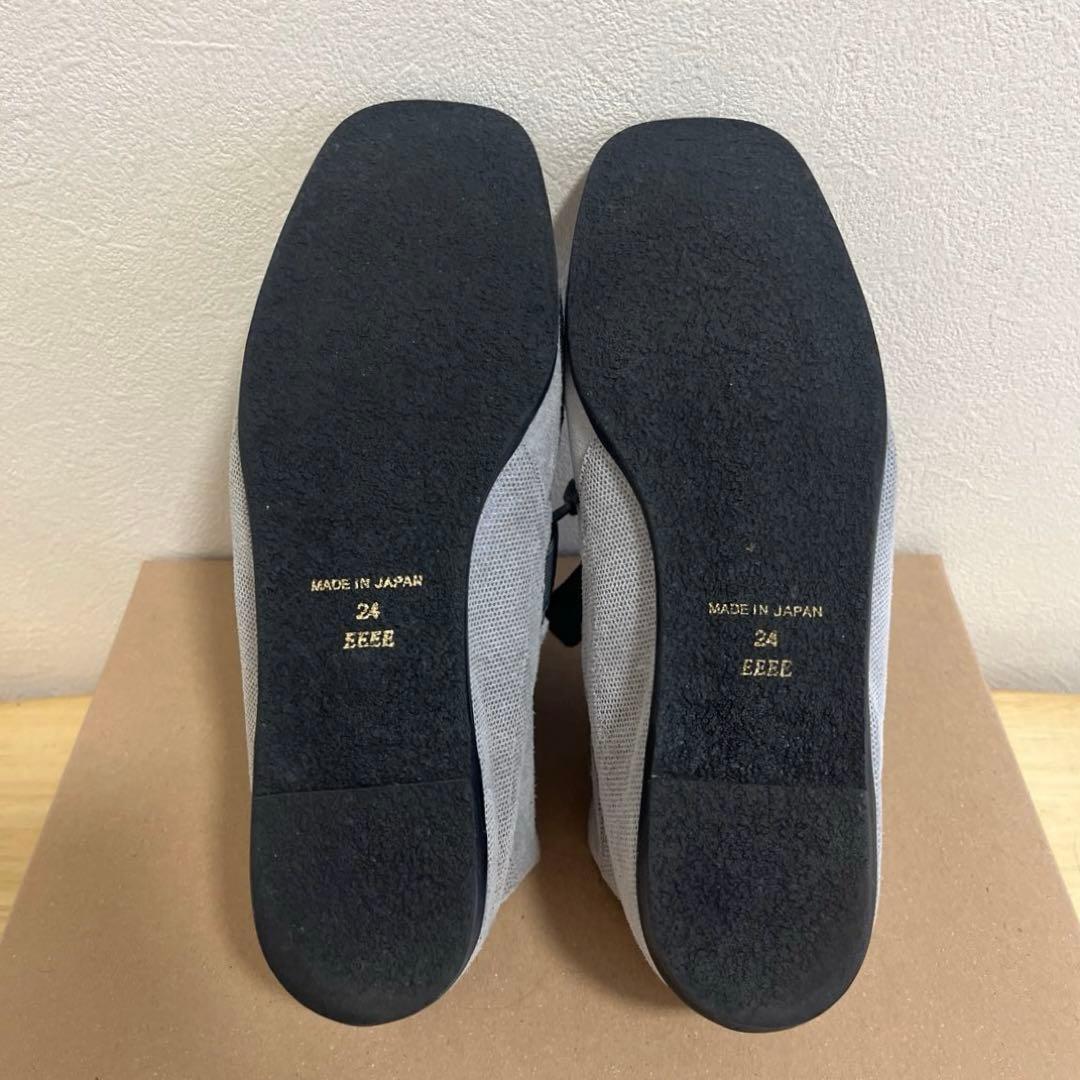 Miss Kyoukoミスキョウコ 靴 コンフォートシューズ リボン グレー