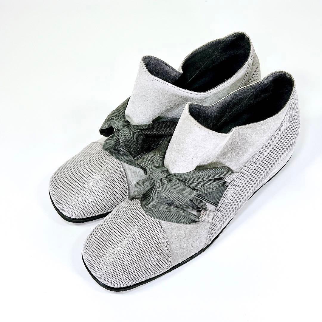 Miss Kyoukoミスキョウコ 靴 コンフォートシューズ リボン グレー