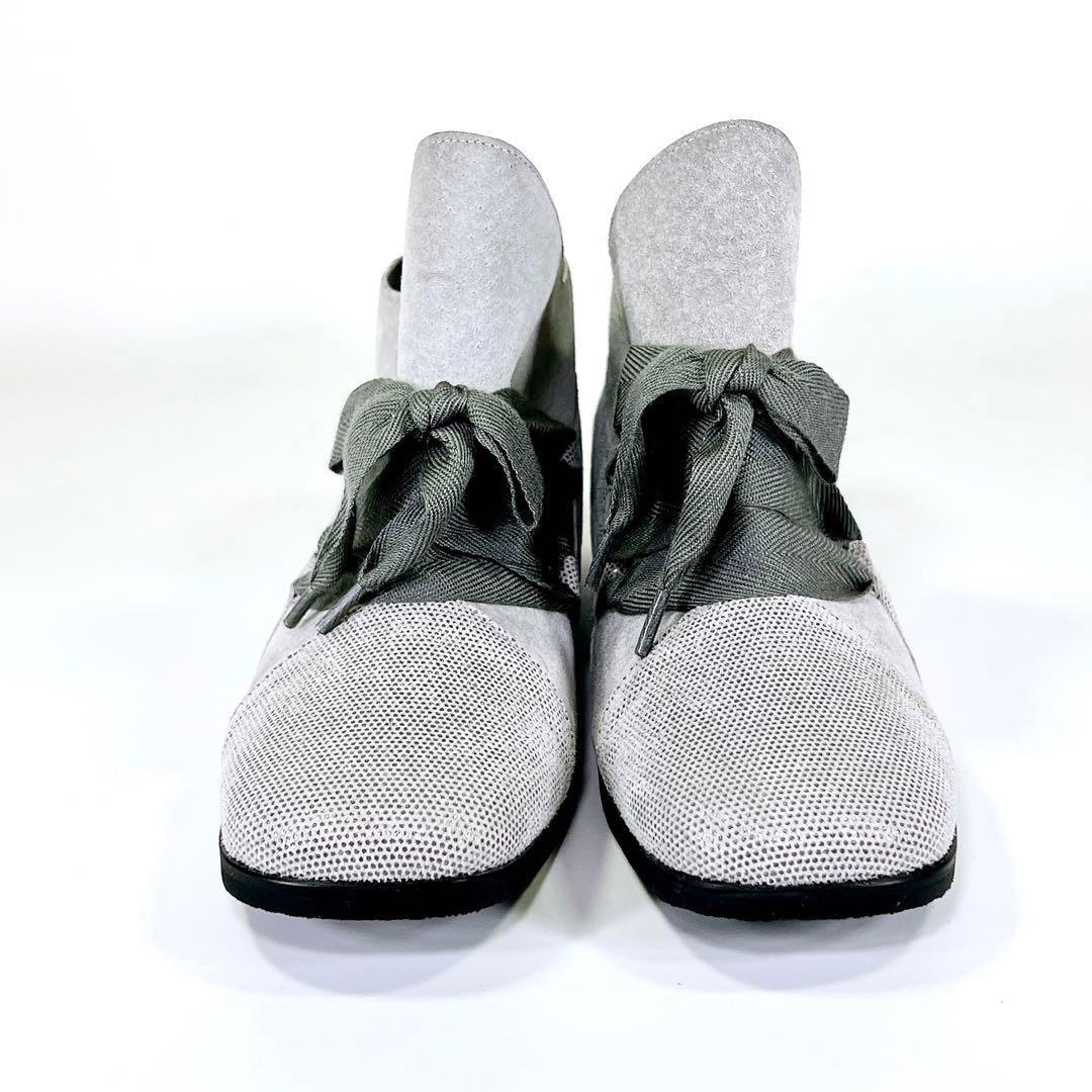 Miss Kyoukoミスキョウコ 靴 コンフォートシューズ リボン グレー