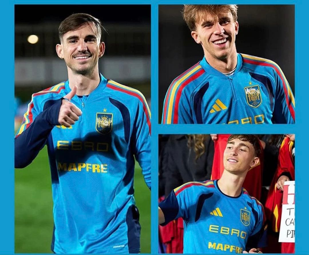 最新 スペイン代表 トレーニングトップ L スポンサー付き