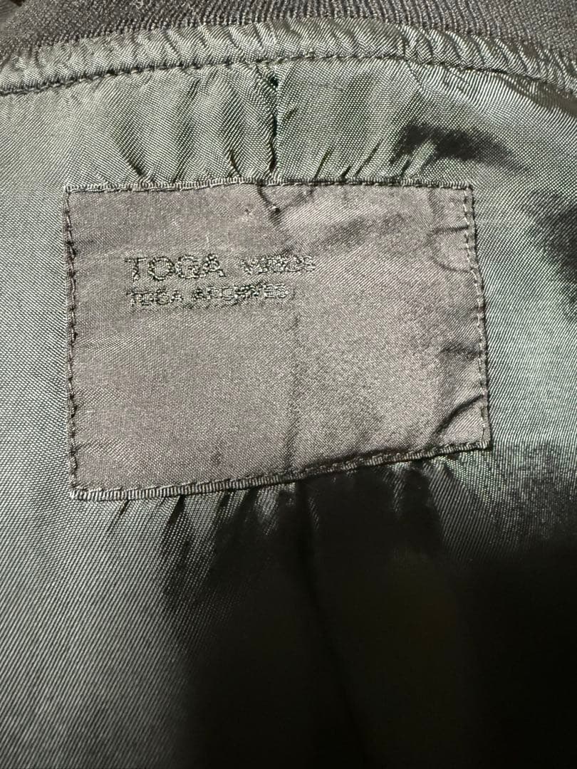 TOGA トーガ ベルベットブルゾン ブラック 22AW