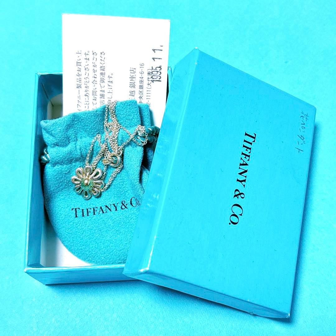 【美品】Tiffanyティファニー デイジー コンビ ネックレス 925/750