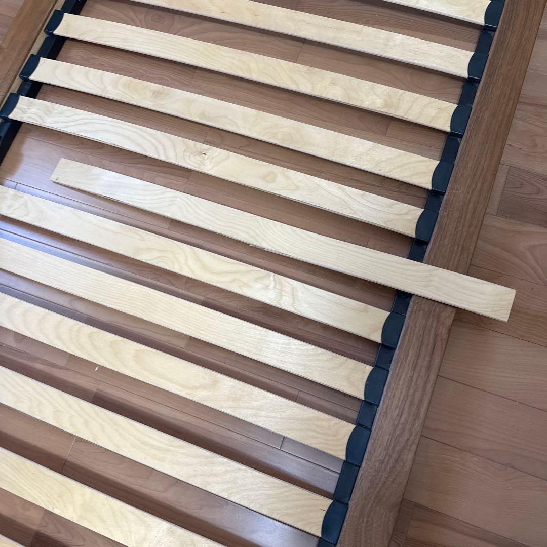 無印良品 シングルベッドフレーム 旧タイプ　訳あり品　ウォールナット