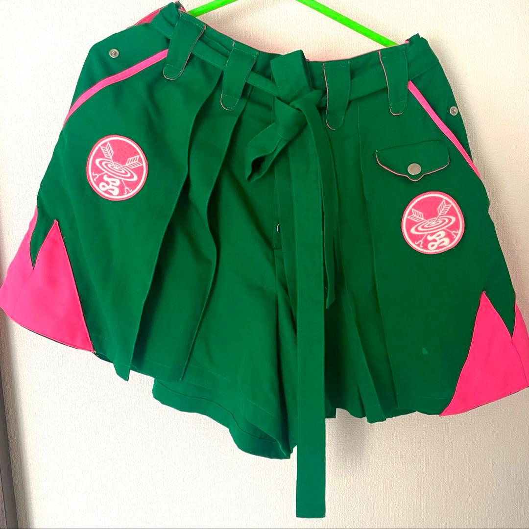 卓矢エンジェル 袴短Ｐ 緑×ピンク 派手 サイバー