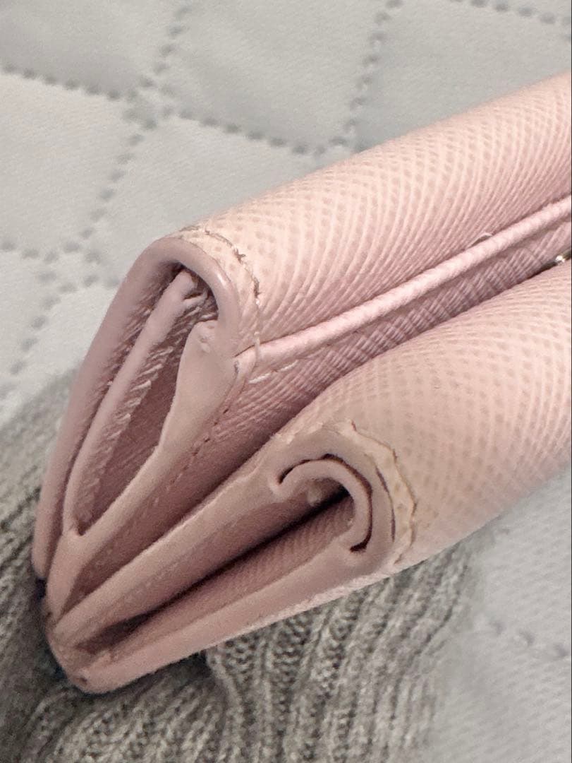 PRADA プラダ 三つ折り 財布 ウォレット ピンク