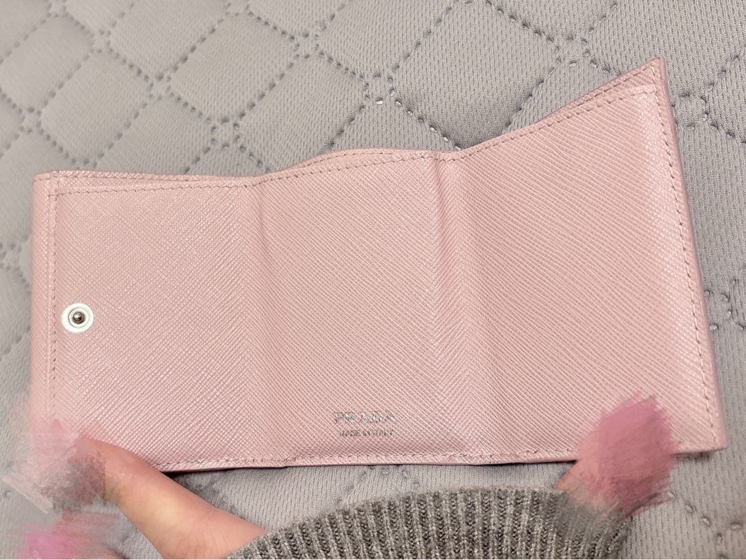 PRADA プラダ 三つ折り 財布 ウォレット ピンク