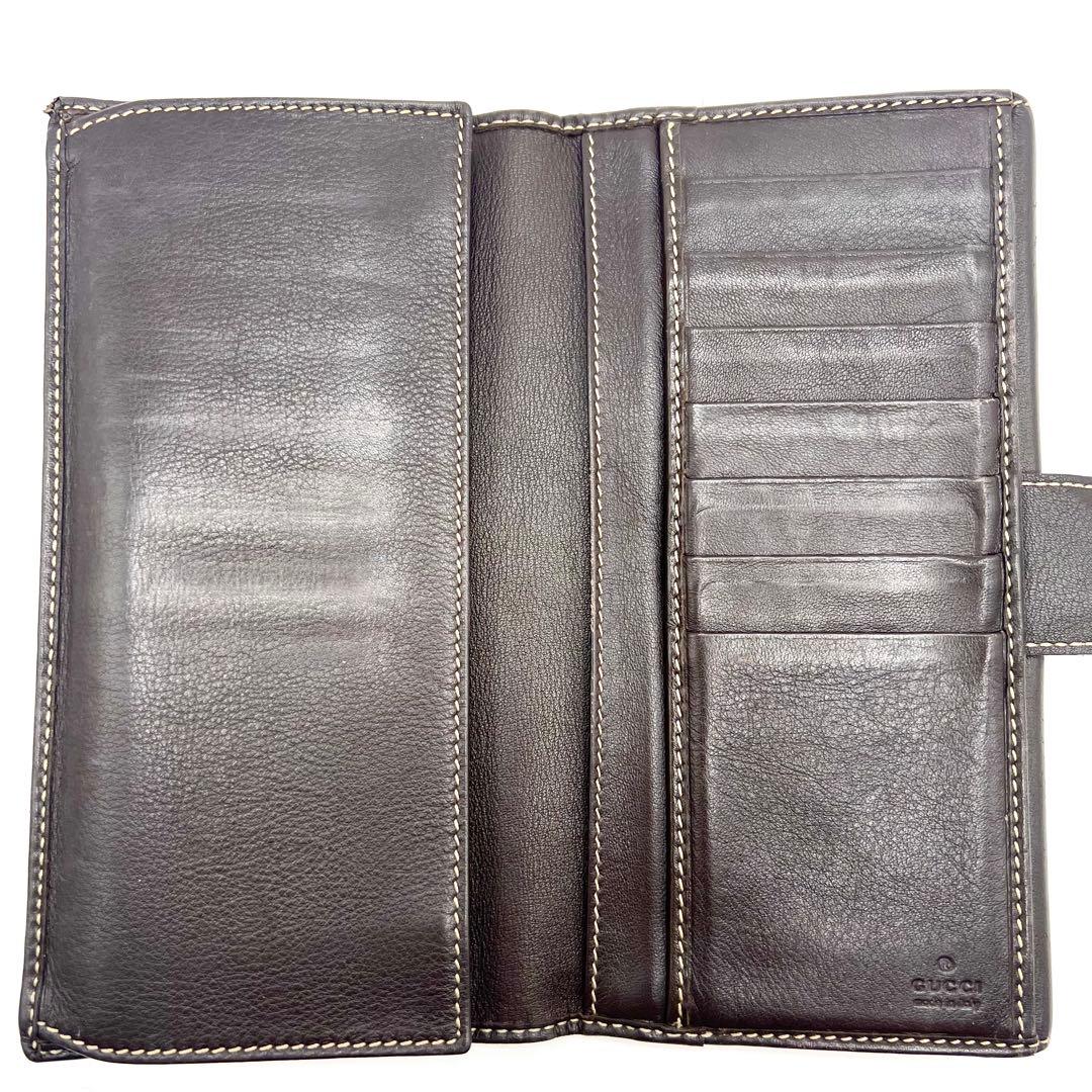 極美品✨GUCCI ラブリーハート GGキャンバス 長財布 Wホック 濃茶