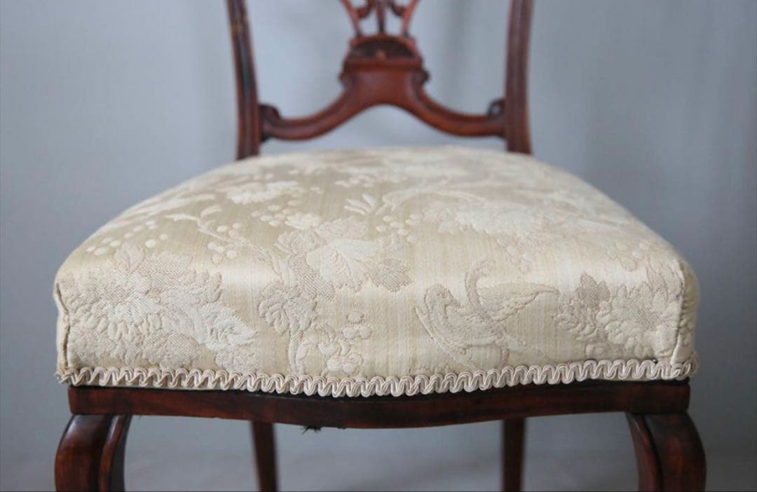 英国アンティーク木製チッペンデールダイニングチェア/サロンイス/レトロ