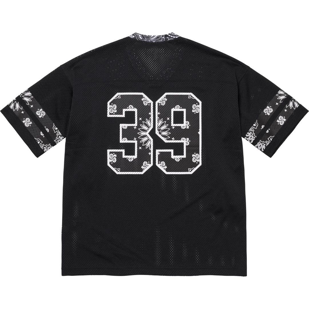 Supreme Bandana Football Jersey ブラックLサイズ