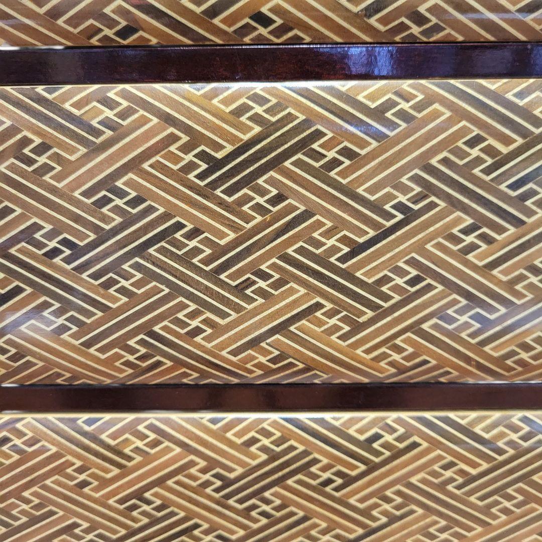 【激希少】箱根寄木細工 紗綾形紋様 引き出し 棚 タンス