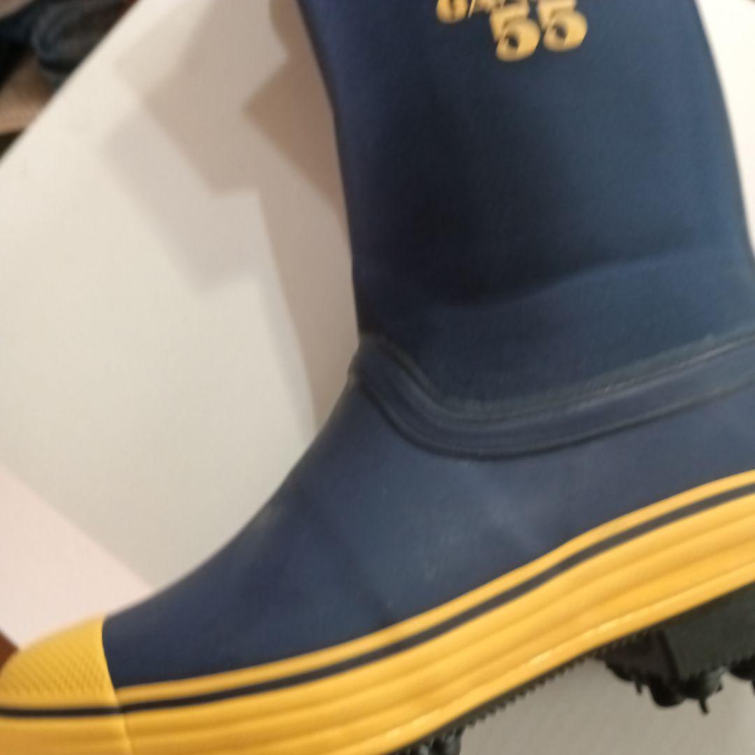 岩礁 55NS ゴムスパイク付きブーツ 260mm ネイビー/イエロー