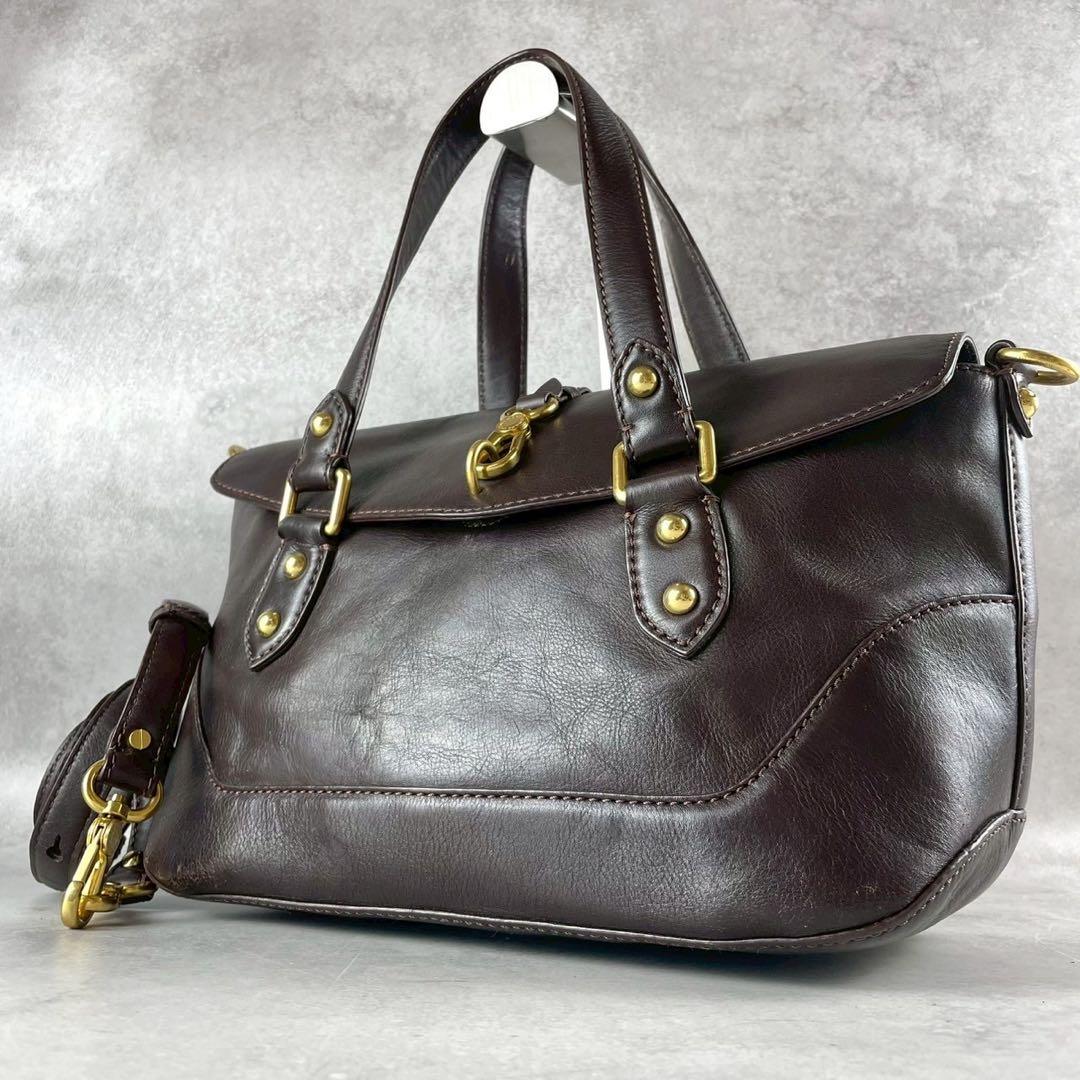 良品✨y2k マークジェイコブス 2way トート ショルダーバッグ レザー 茶