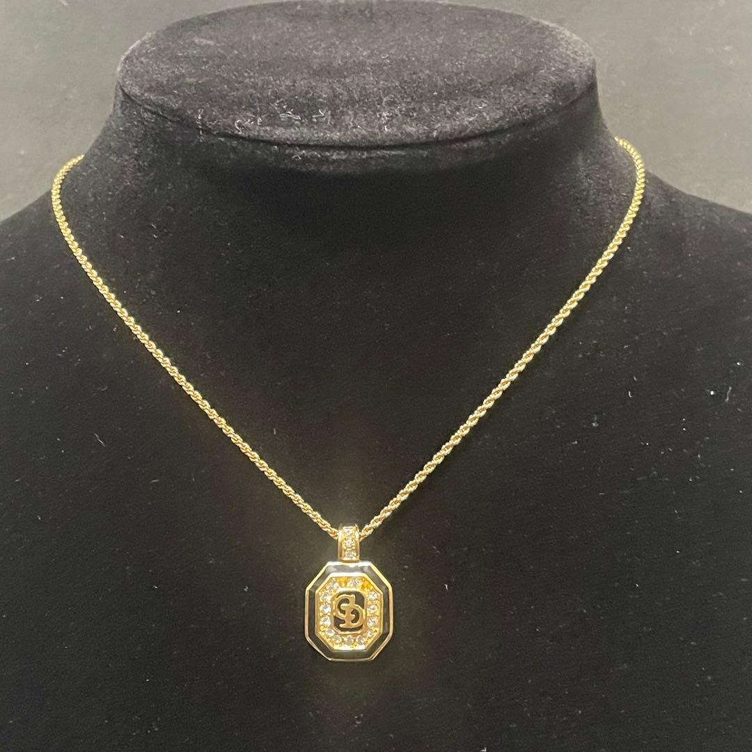 Christian Dior　ディオール　ネックレス　ペンダント　ラインストーン